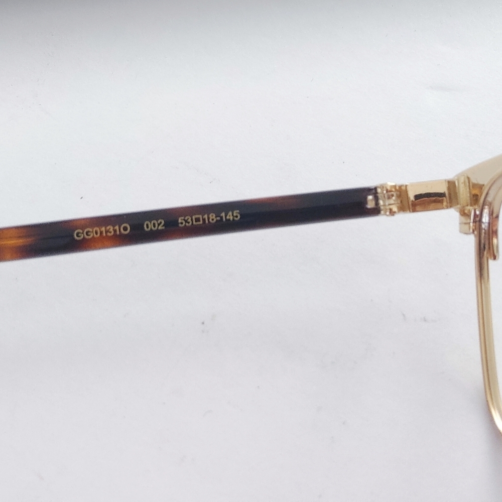 Gucci Black and Gold Frame Glasses 53-18-145 And Eyeglasses Hardshell. - Picture 8 of 11